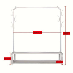 Folding Indoor Clothes Rack Bedroom Balcony Hanging Rod