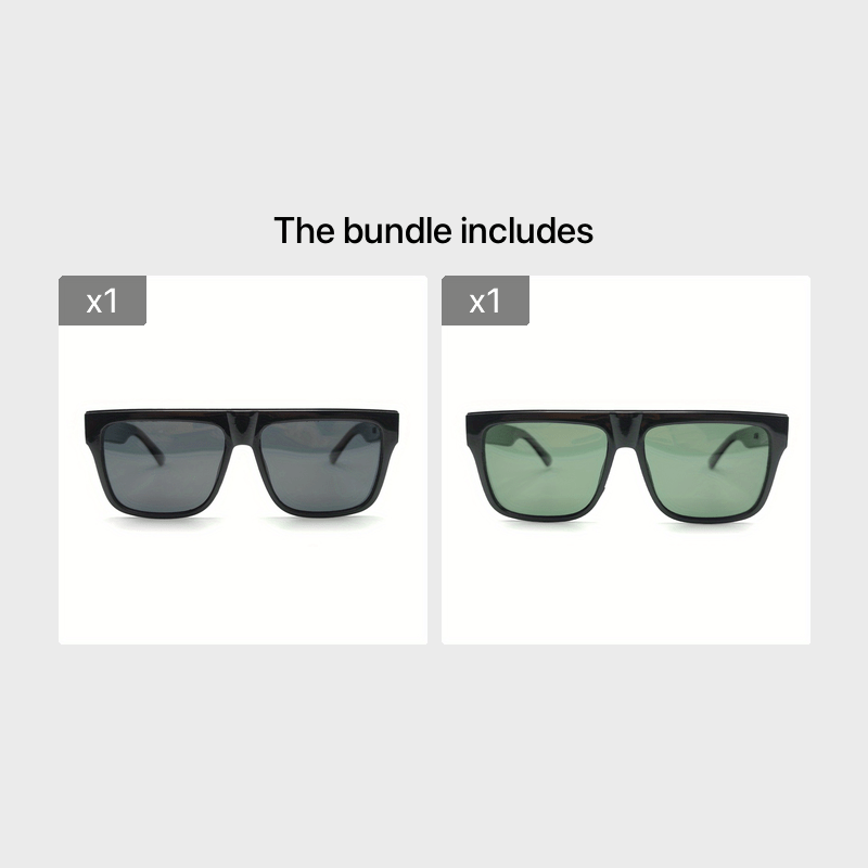 Men's Polarized Sunglasses Large Frame UV400 Eyewear with Case