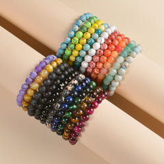 8mm Healing Stone Beaded Bracelet Natural Stretch Bracelet