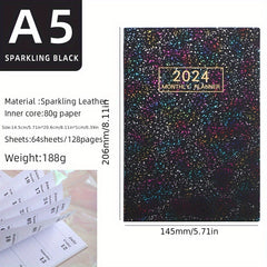 Colorful A5 English Calendar Book Laser Starlight Thin Weekly Notebook