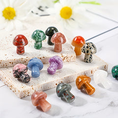 Natural Crystal Mushroom Agate Amethyst Ornaments