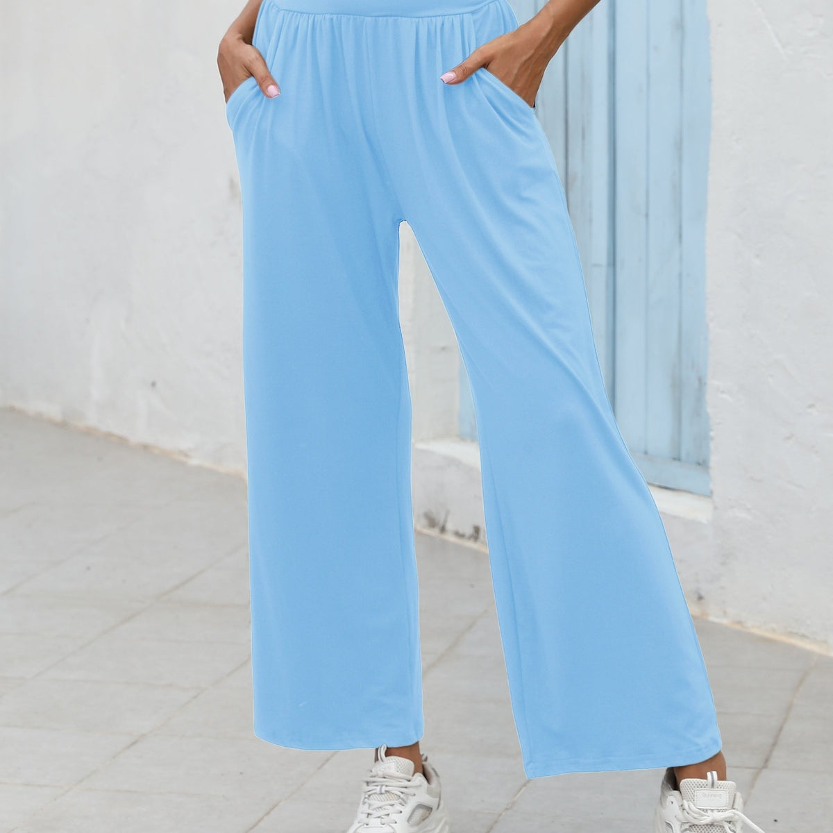 Wide Leg Pants Casual Loose Yoga Lounge Pants With Pocket