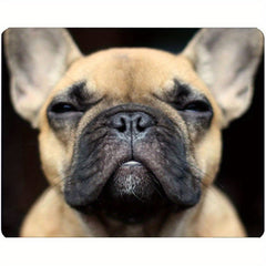 French Bulldog Face Mouse Pad - Non Slip Rubber Base