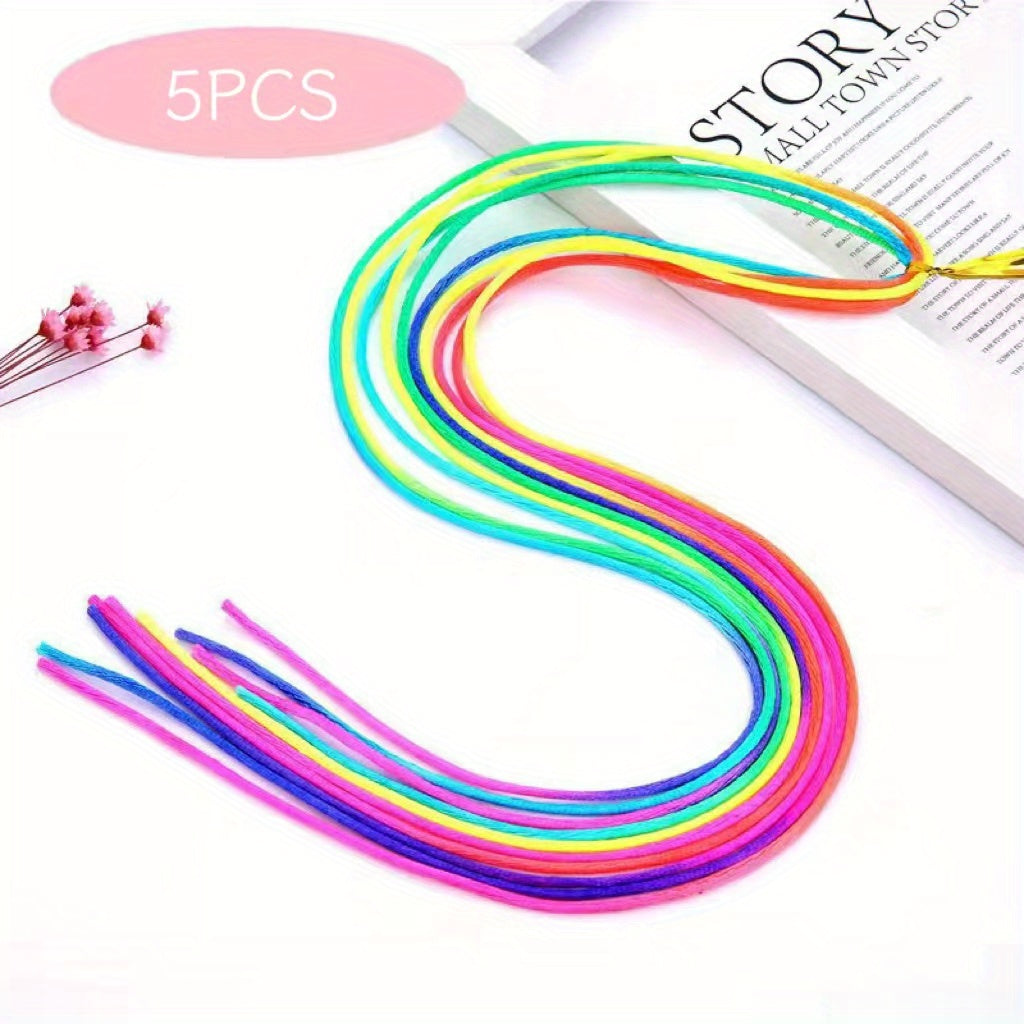 Y2K Luminous Hair Rope Rainbow Hair String