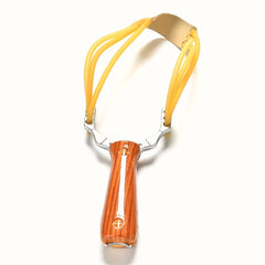 Wood Grain Zinc Alloy Slingshot for Practice and Outdoor Fun Play
