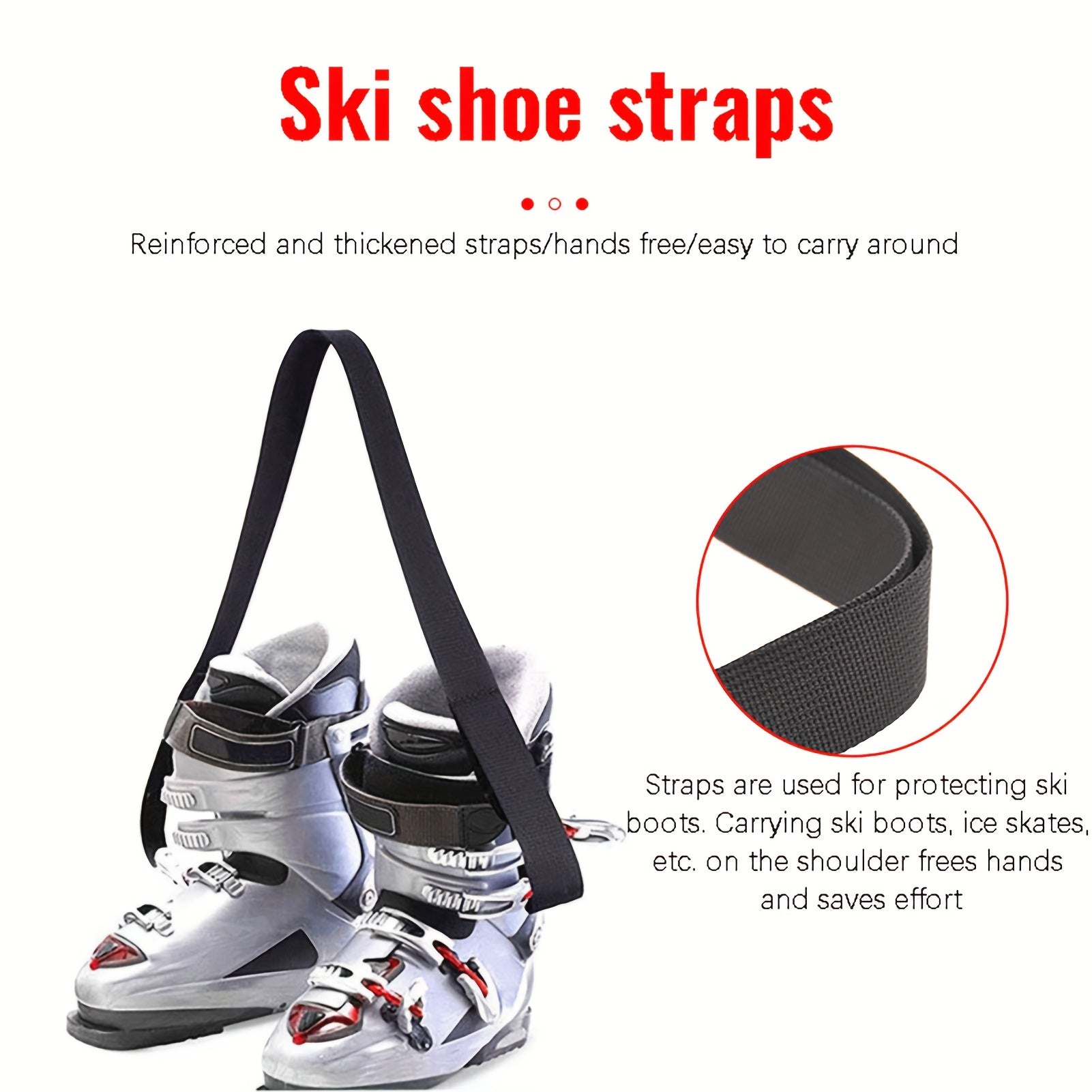 Ski Boots Shoulder Sling Strap Winter Sports Accessory