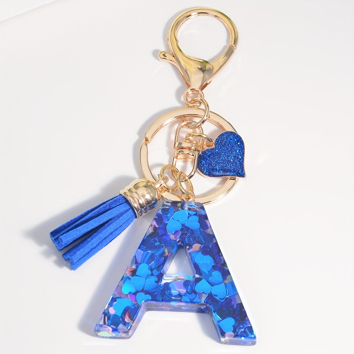 Initial Letter Keychain Sequins Key Chain Purse Bag Backpack Car Key Charm