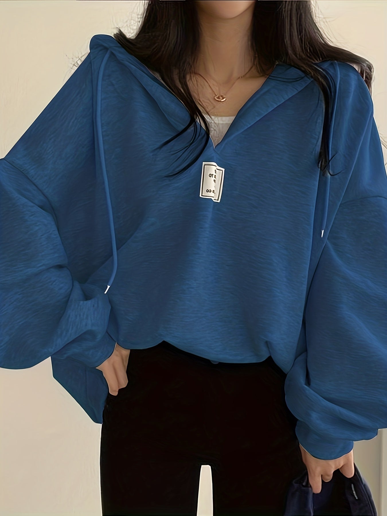 Solid Active Hooded Sweatshirts Fleece Lined Hoodie Women's Clothing