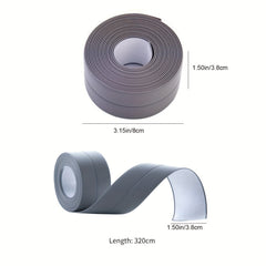 Gray Self Adhesive Caulk Strip for Kitchen & Bathroom Sealing