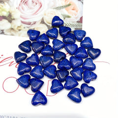 10pcs Heart Shape Natural Stone Ornament for Home Decor & Jewelry Making