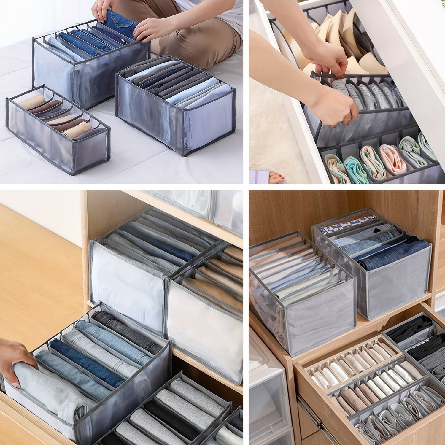 Foldable Clothes Organizer Storage Bag for Closet