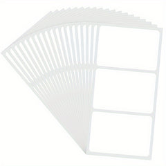 60 Sheets 76x51mm Blank Synthetic Paper Adhesive Labels Bag Packaging 3x2 Inch