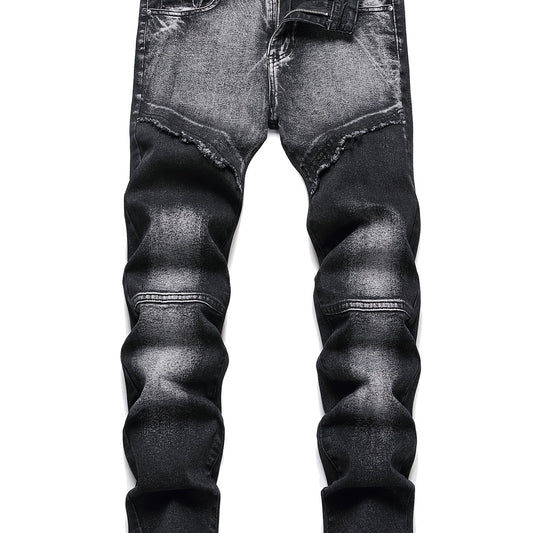 Men's Street Style Stretch Denim Pants for Spring Summer