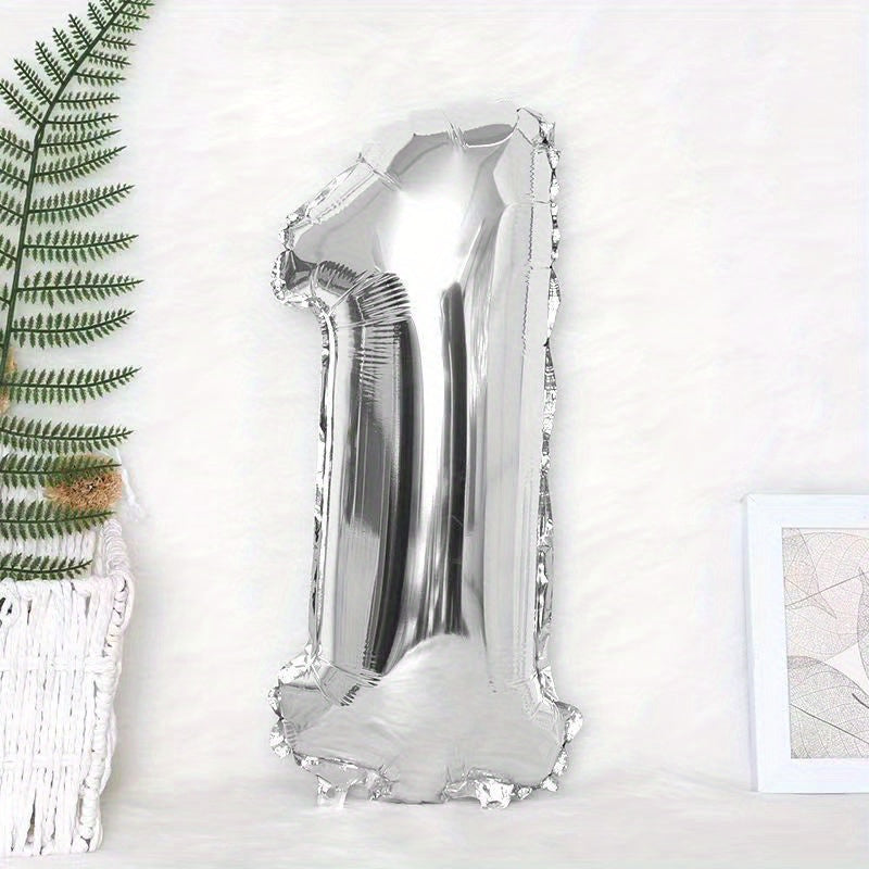 32 inch Silvery 0 9 Number Birthday Party Balloons Decoration Balloon Set
