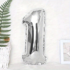 32 inch Silvery 0 9 Number Birthday Party Balloons Decoration Balloon Set