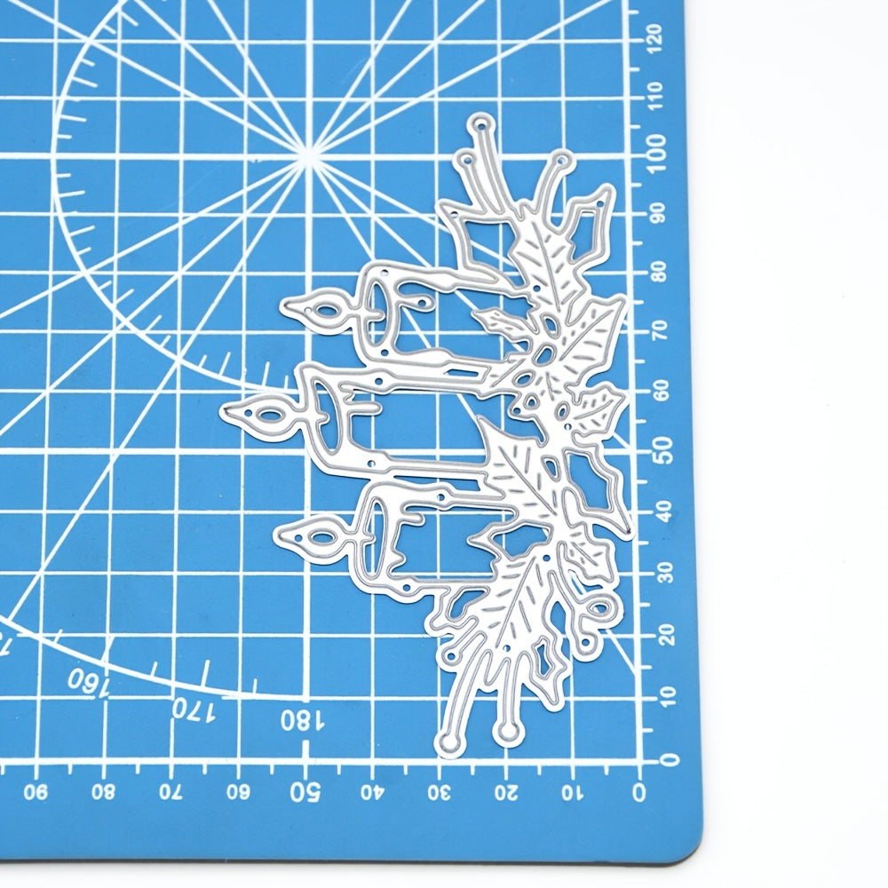 Christmas Candle Scrapbook Embossing Greeting Card Manual Punch