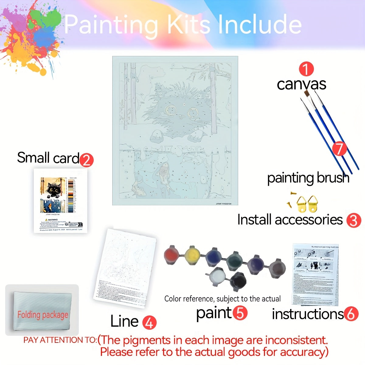 DIY Naughty Cat Number Painting Kit