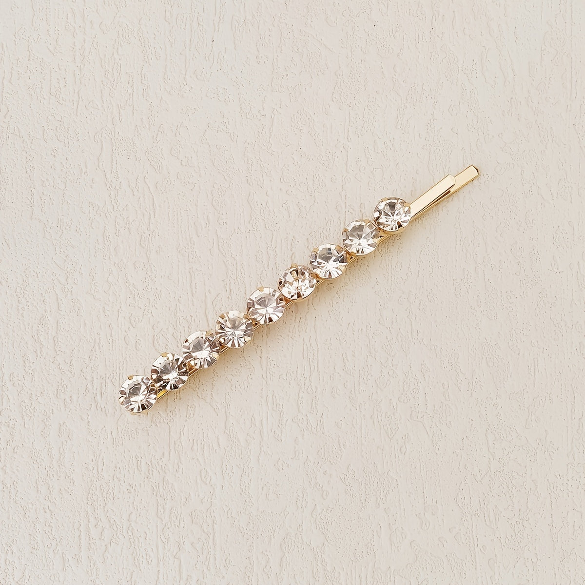 7pcs Colorful Rhinestone Hairpin Golden Hair Clip