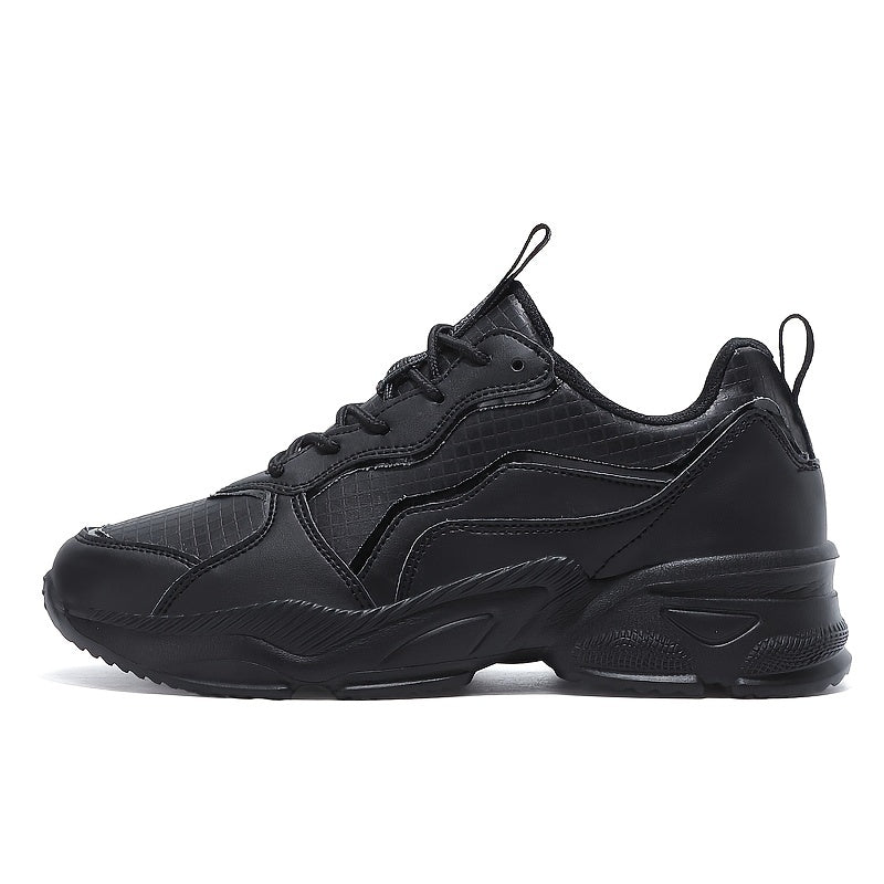 Waterproof Faux Leather Chunky Sneakers Comfortable Travel Shoes