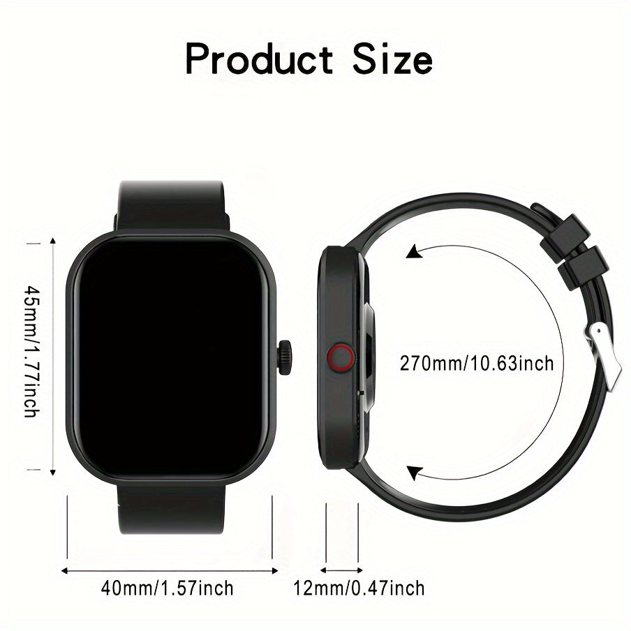 2.01 Inch Unisex Smartwatch with Wireless Calling & Message Alerts