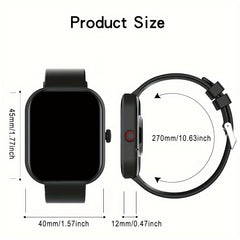 2.01 Inch Unisex Smartwatch with Wireless Calling & Message Alerts