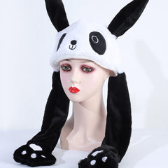 Cartoon Panda Hat With Moving Ears for Costume Party