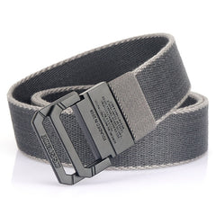 Casual Braided Leather Belt with Double Loop Canvas for Men