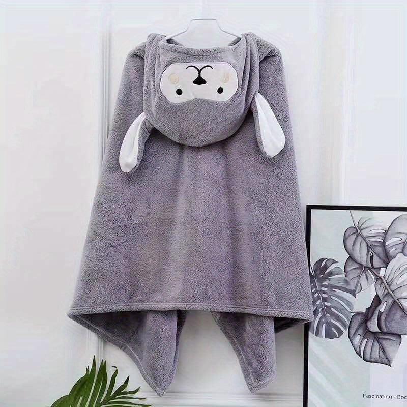 Kids Bath Towel Quick Drying Soft Hooded Cloak Bathrobe