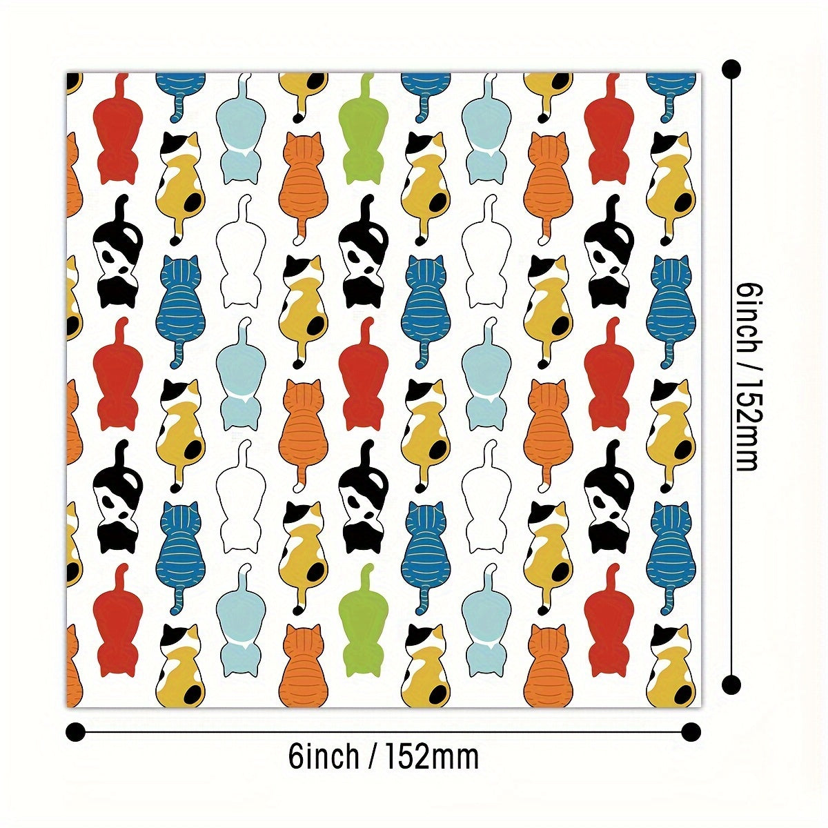 Cat Pattern Cardstock Scrapbook Paper Pad