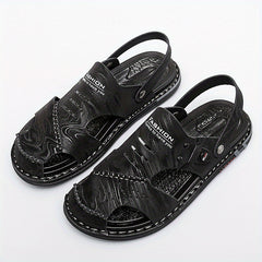 Men's Slip On Beach Sandals Solid Casual Shoes