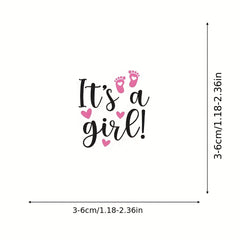 52pcs Gender Reveal Stickers Baby Shower Party Decorations Supplies Labels