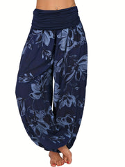  Boho Pants Women's Plus Ruched Loose Fit Baggy Pants