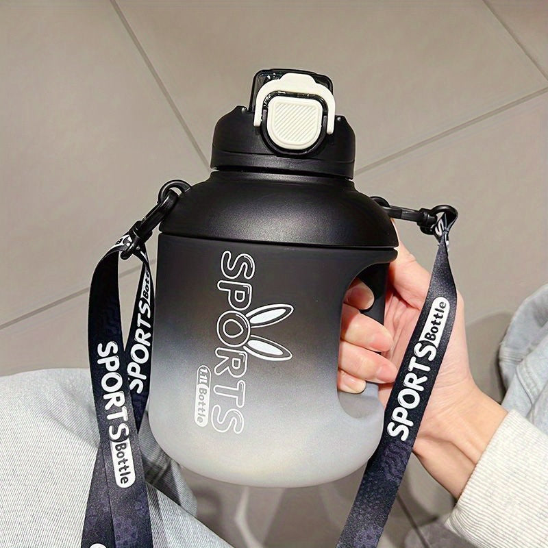 Gradient Water Bottle Straw Handle Portable Leakproof BPA Sports Cup