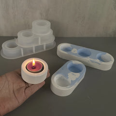 Small Candle Holder Resin Silicone Mold for Epoxy DIY Jewelry Box