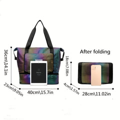 Stylish Laser Travel Luggage Handbag Lightweight Versatile Sports Bag