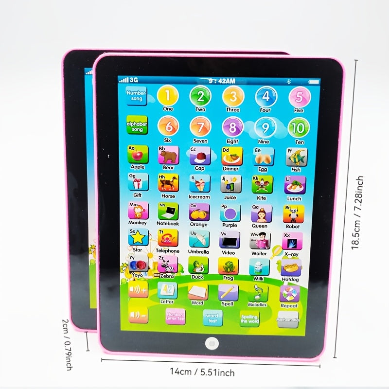 Pink Kids' Learning Tablet Toy with Voice Recognition