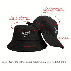 2pcs Baseball Cap Bucket Hat Embroidered Pattern Men