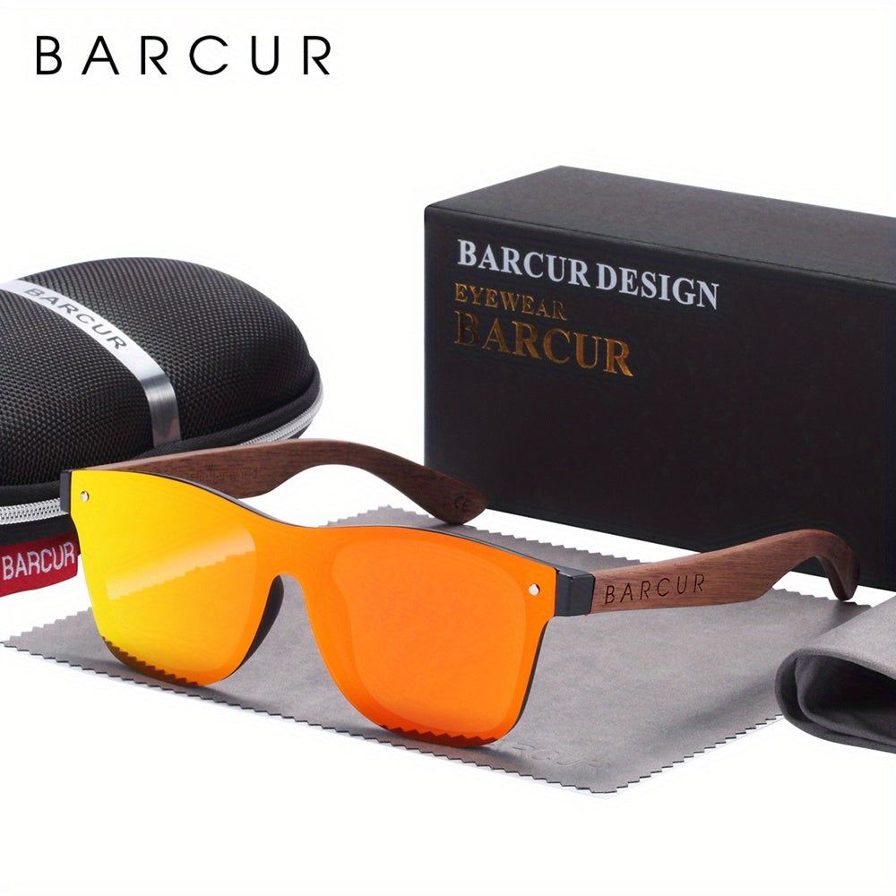 Men's Wooden UV400 Sunglasses for Outdoor Activities