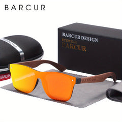Men's Wooden UV400 Sunglasses for Outdoor Activities