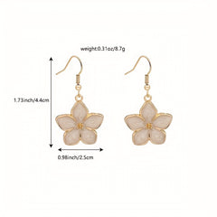 Vintage Floral Geometric 3D Earrings for Women