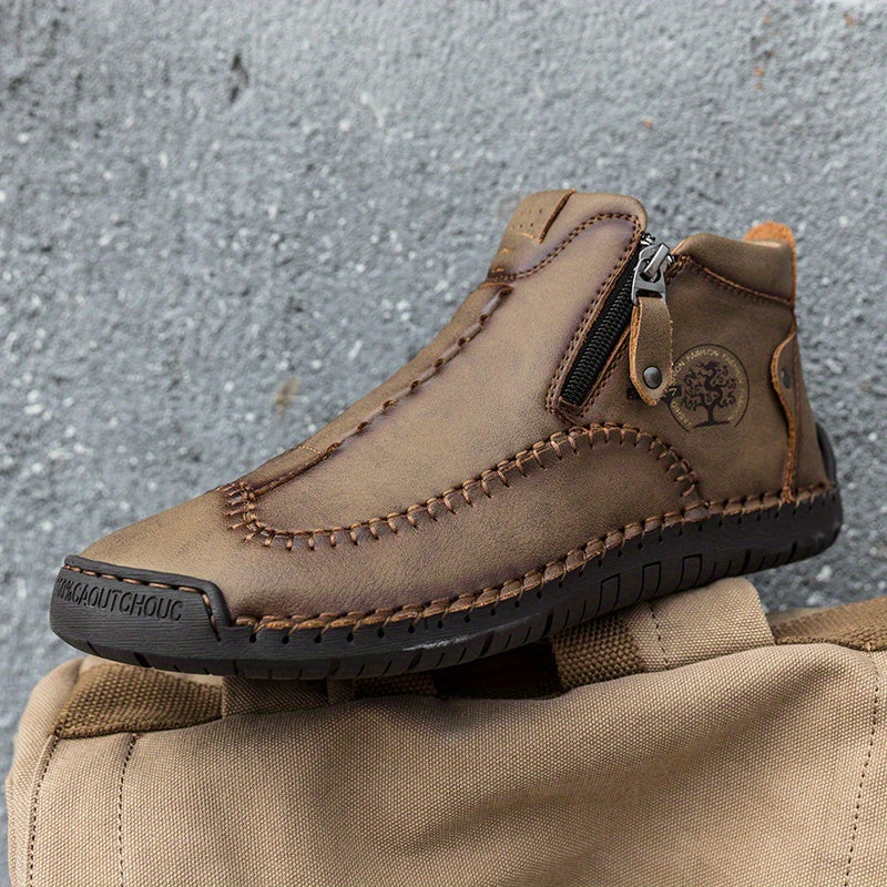 Men's Lightweight PU Zip Boots