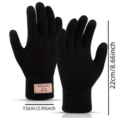 Velvet Non Slip Knitted Winter Gloves Touch Screen