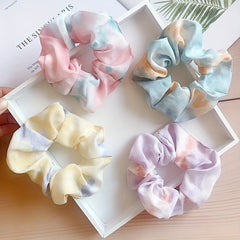 Tie Dyed Scrunchie Headrope Elastic Ponytail Hair Tie