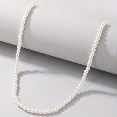 Faux Pearl Waist Metal Waistband Chain Belt for Women