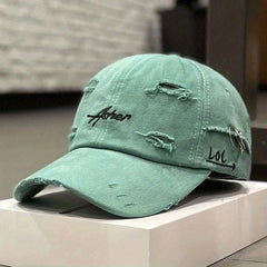 Candy Ripped Baseball Cap Hip Hop Embroidery Cotton Sun Hat