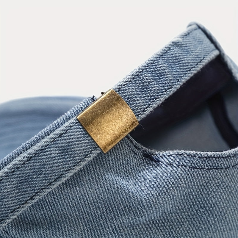 Washed Ripped Denim Peaked Cap Outdoor Sun Protection Baseball Cap