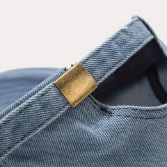 Washed Ripped Denim Peaked Cap Outdoor Sun Protection Baseball Cap