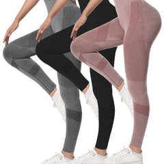 High Stretch Slim Fitted Yoga Leggings 3pcs Set