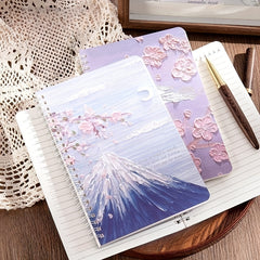 4pcs 1pc A5 Creative Painting Cover Notebook Spiral Coil Journal