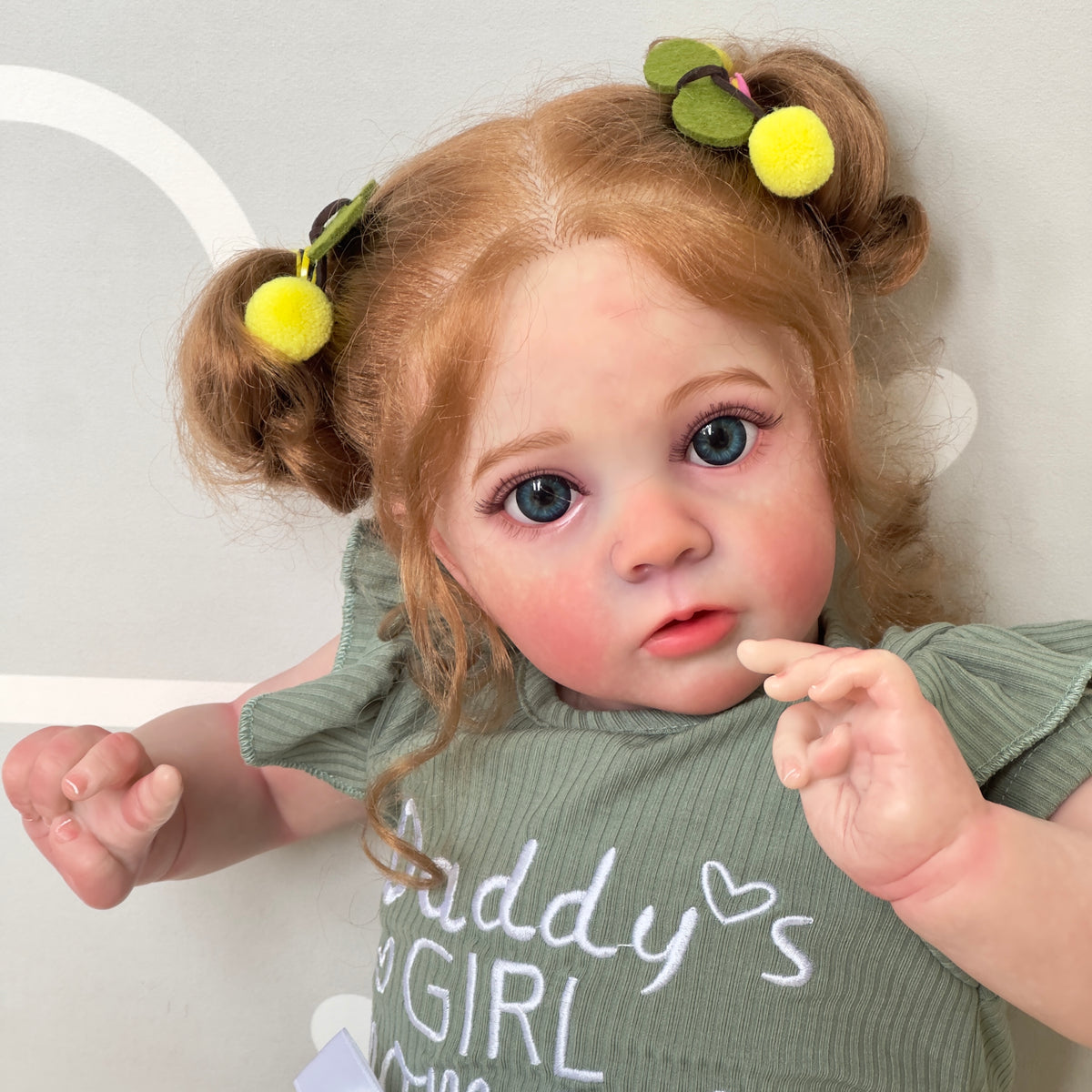 24inch Finished Painted Doll Reborn Baby Lifelike Soft Touch Skin